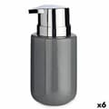 Pikkukuva 1 / 2: Saippua-annostelija Berilo J1017-A-GRIS Harmaa Hopeinen Metalli Keraminen 350 ml 7 x 14,5 x 8,5 cm (6 osaa)
