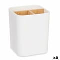 Pikkukuva 1 / 2: Hammasharjateline Berilo B9041-WHITE Valkoinen Bambu polypropeeni 9 x 11 x 9 cm (6 osaa)