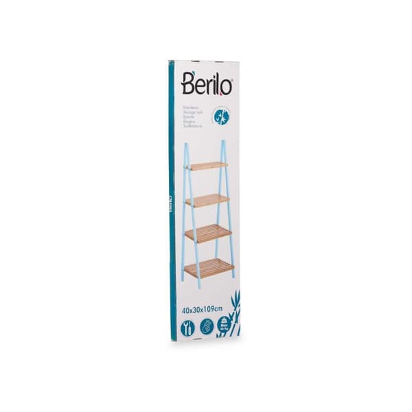 Kylpyhuonehyllyt Berilo WR5504-4-428 Sininen Luonnollinen 40 x 109,3 x 30 cm