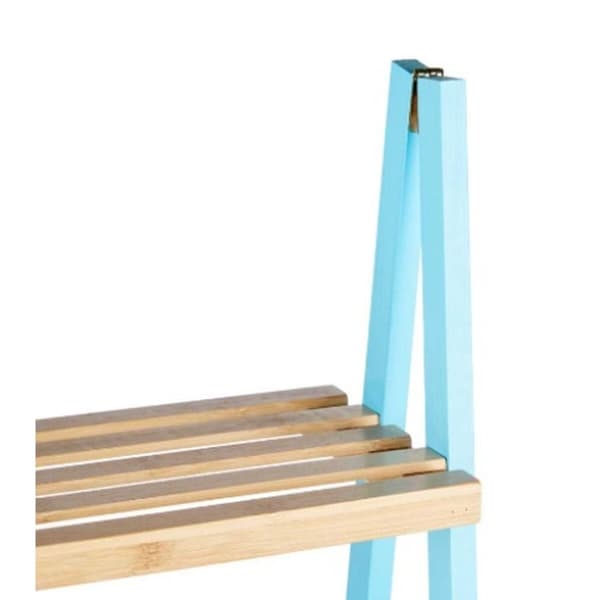 Kylpyhuonehyllyt Berilo WR5504-4-428 Sininen Luonnollinen 40 x 109,3 x 30 cm