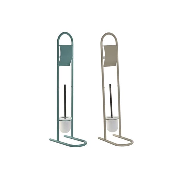 Toiletpapirholder Home ESPRIT Hvid Turkisblå Metal 30 x 16 x 78,5 cm (2 enheder)