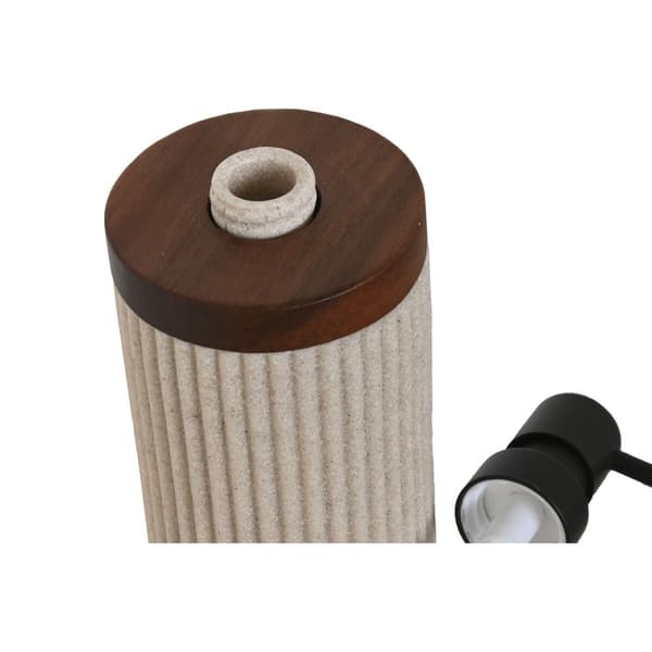 Saippua-annostelija Home ESPRIT Ruskea Musta Beige Hartsi Akaasia 10 x 8 x 17,5 cm