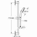 Miniatyrbild 2 av 4: Duschpelare Grohe Vitalio Start 110 Plast