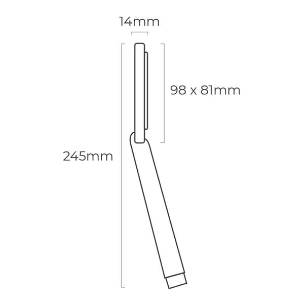 Brusehoved EDM 01334 ABS Chromsalt 8,1 x 1,4 x 24,5 cm