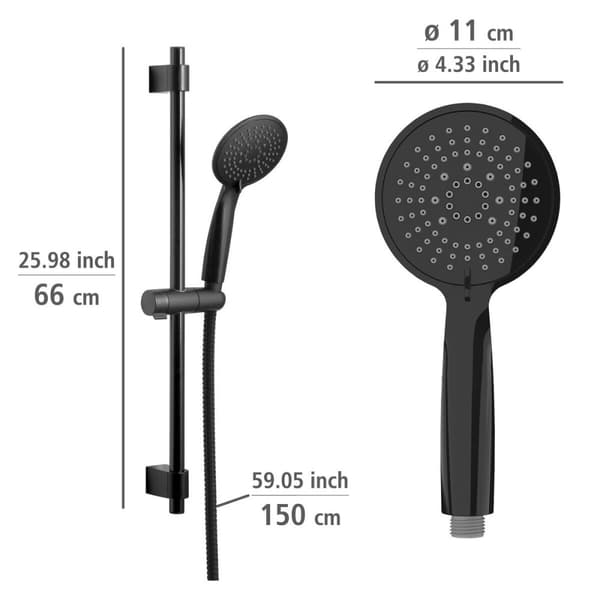 Brusebad sæt Wenko Young Line 25451100 Mat bagpå Rustfrit stål Ø 19 mm 66 cm
