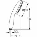 Miniatyrbillede 3 af 4: Brusehoved Grohe Plastik