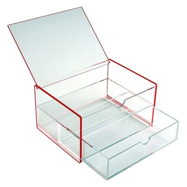 Ask med fack polypropen (13 x 9,2 x 17,1 cm) - Grön
