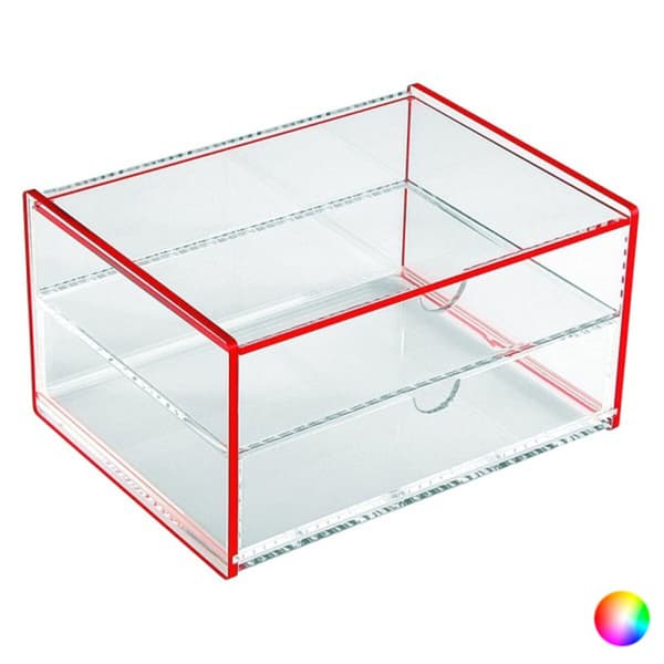 Ask med fack polypropen (13 x 9,2 x 17,1 cm) - Grön
