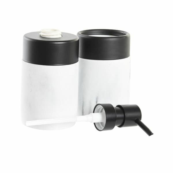 Badkit DKD Home Decor Vit Svart Vit/Svart Metall Harts Modern 7,2 x 7,2 x 16,4 cm