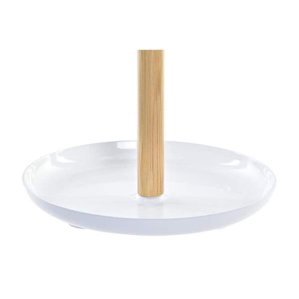 Speglar DKD Home Decor Vit Naturell Bambu Aluminium polystyren 17 x 17 x 31 cm