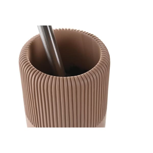 Toalettborste DKD Home Decor 11 X 11 X 36,5 CM Cement Terrakota n Rostfritt stål