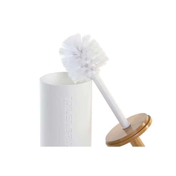 Toalettborste DKD Home Decor 9 x 9 x 35,5 cm Naturell Vit polypropen