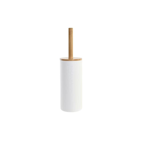 Toalettborste DKD Home Decor 9 x 9 x 35,5 cm Naturell Vit polypropen