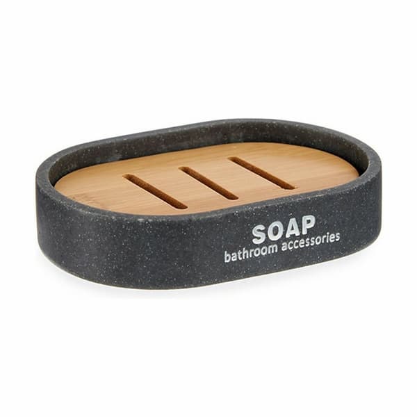 Tvålfat Berilo 77934 Brun Grå Harts 8 x 2,5 x 12,5 cm (12 antal)