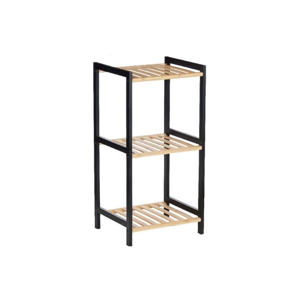 Badrumshyllor Berilo WR5503-3-464 Svart Naturell 35 x 30 x 70 cm