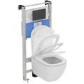 Miniatyrbild 3 av 4: Idealisk standardstödram - R0121A6 - OLEAS M2 Mekanisk kontrollplatta för vägghängd WC Svart