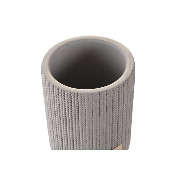 Glas DKD Home Decor Grå Cement 8 x 8 x 10 cm
