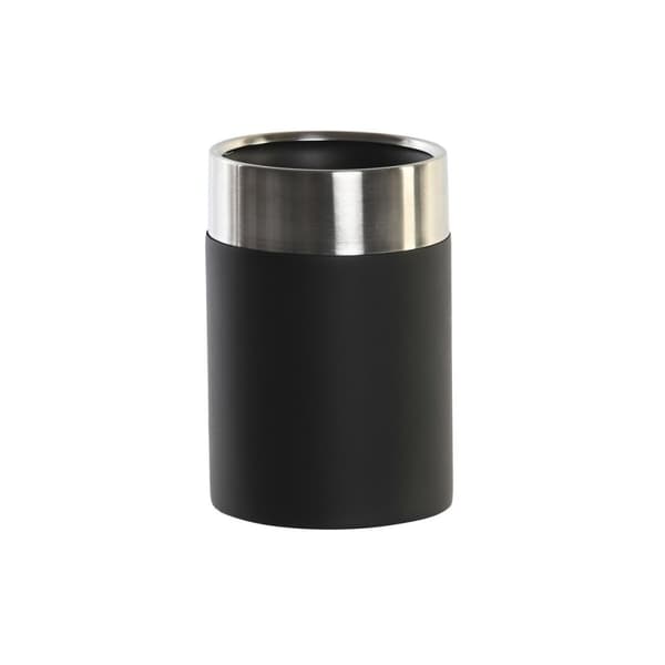 Tannbørste-holder DKD Home Decor Svart Sølv Harpiks Rustfritt stål 7 x 7 x 10,5 cm (12 enheter)