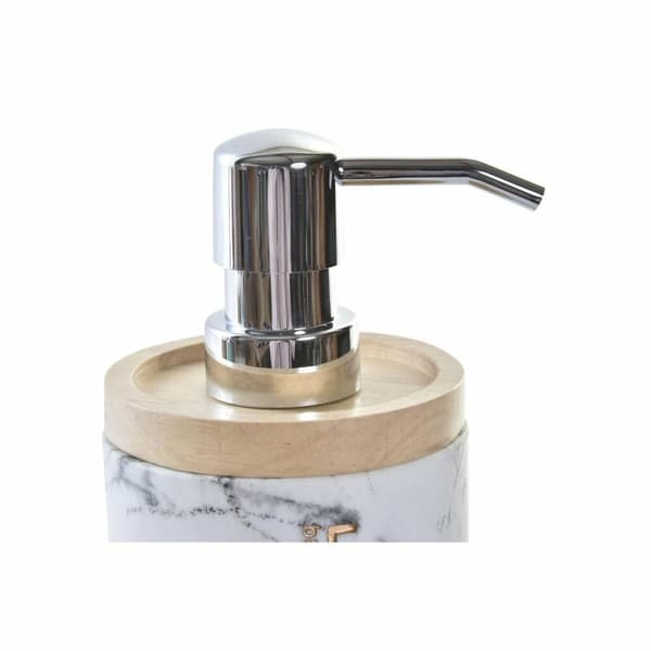 Saippua-annostelija DKD Home Decor Marmori Valkoinen Luonnollinen Hartsi Luonnonkumi Muovinen