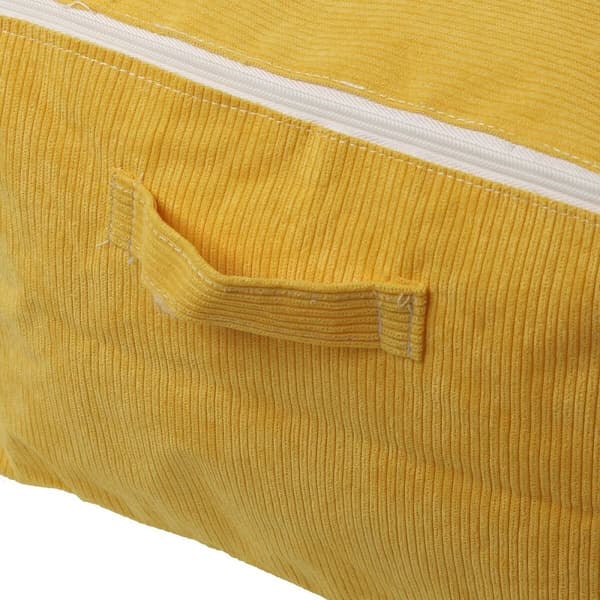 Opbevaringskasse Versa Corduroy 38 x 26 x 26 cm Gul