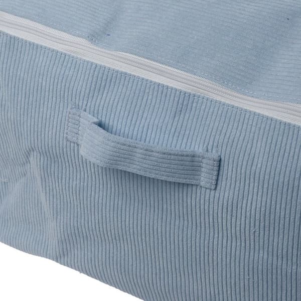 Opbevaringskasse Versa Corduroy 38 x 26 x 26 cm Blå