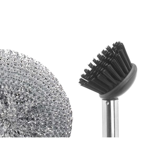 2-i-1 sæbedispenser til håndvasken Kinvara 92295 Plastik Polyesterharpisk 14 x 18,5 x 12 cm Køkken (12 enheder)