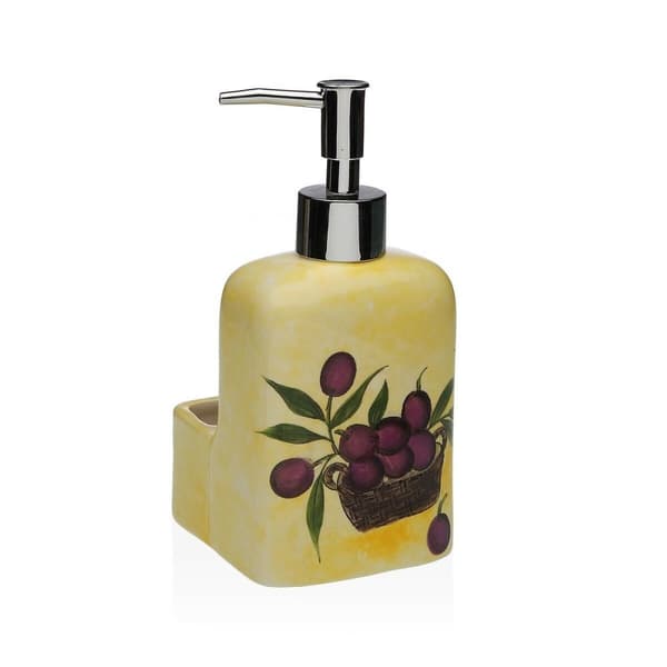 Tvåldispenser Versa Keramik ABS Dolomite Oliv 9 x 18,5 x 8 cm
