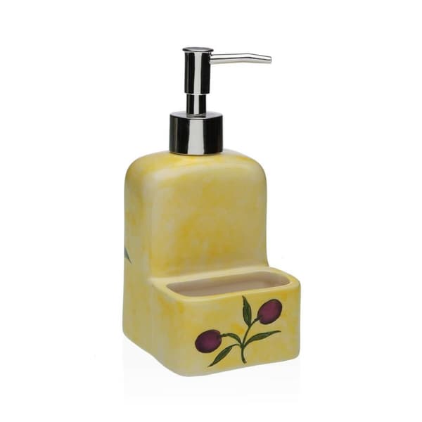 Saippua-annostelija Versa Keraminen ABS Dolomite Oliivi 9 x 18,5 x 8 cm