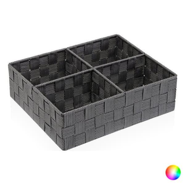 Laatikko lokeroilla Teksiili (27 x 10 x 32 cm) - Harmaa