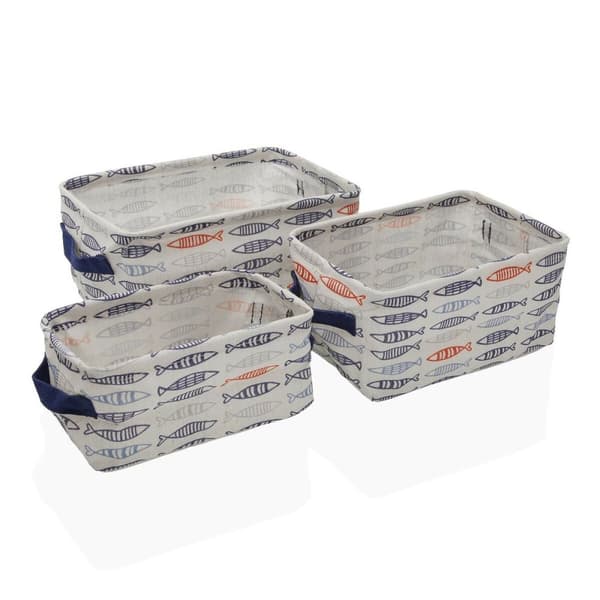 Kurvesæt Versa 28 x 18 x 14 cm Fisk Rektangulær