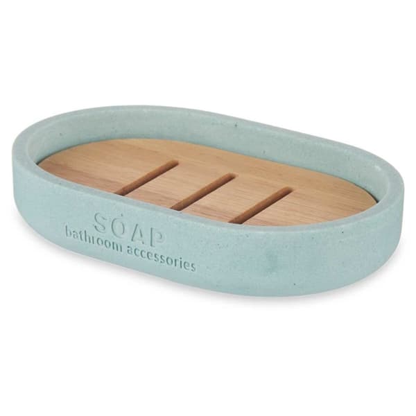 Tvålfat Berilo B5456BC-4 - 457 Blå Harts Bambu 12,5 x 2,5 x 8,5 cm (6 antal)