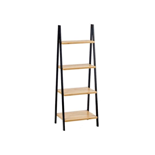 Badrumshyllor Berilo WR5504-4-425 Svart Naturell 40 x 109,3 x 30 cm