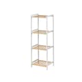 Miniatyrbild 1 av 3: Badrumshyllor Berilo WR5503-4-460 Vit Naturell 35 x 30 x 100 cm