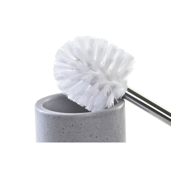 Toiletbørste DKD Home Decor Grå Pink Sølvfarvet Lyserød Metal Aluminium Dolomite Urban 9,8 x 9,8 x 39 cm (2 enheder)