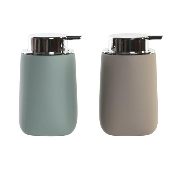 Sæbedispenser DKD Home Decor 9 x 9 x 14,5 cm Beige Mint ABS Dolomite (2 enheder)