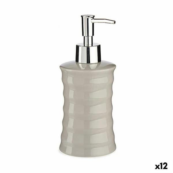 Sæbedispenser Berilo DW29108LP-G Grå Metal Keramik Bølger 260 ml (12 enheder)