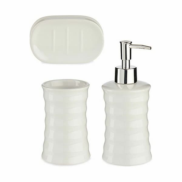Conjunto de Banho Berilo DW29150-1 Hvid Keramik (12 enheder)