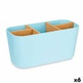 Miniatyrbillede 1 af 2: Tandbørsteholder Berilo B9045-BLUE Blå Bambus polypropylen 21 x 10 x 9 cm (6 enheder)