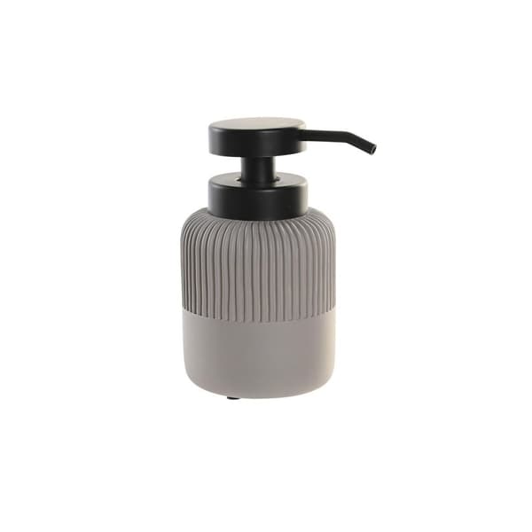 Saippua-annostelija DKD Home Decor 7 x 7 x 15 cm Harmaa Sementti polypropeeni