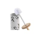 Pikkukuva 2 / 2: Vessaharja DKD Home Decor 10 x 10 x 38,5 cm Musta Metalli Valkoinen Kivitavara