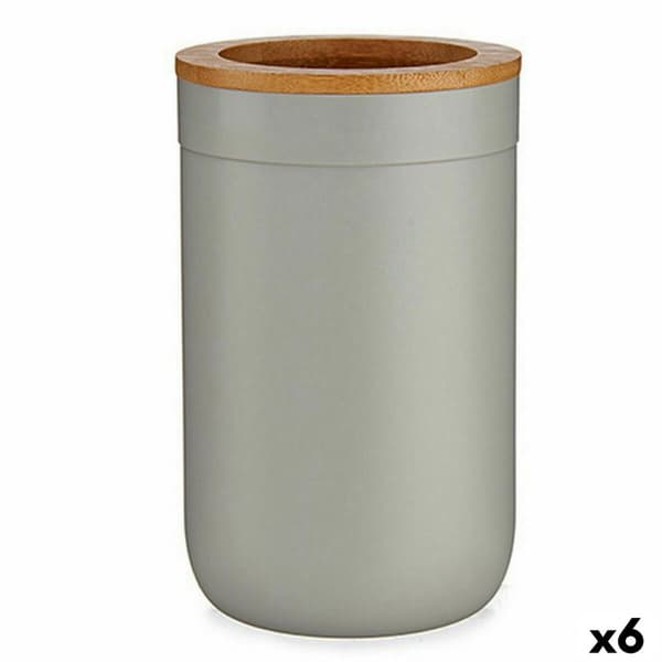 Hammasharjateline Berilo BP16-103G Ruskea Harmaa Bambu polypropeeni 7,7 x 11,5 x 7,7 cm (6 osaa)