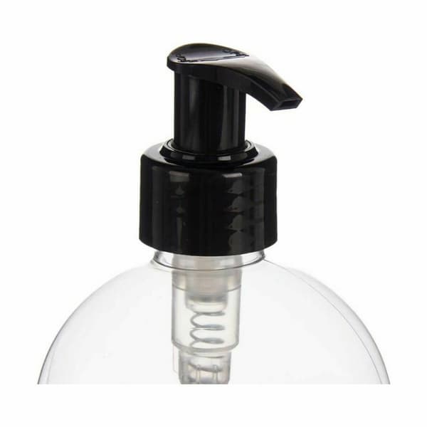Saippua-annostelija Berilo SE1205-DOSIFICADOR Musta Läpinäkyvä Muovinen 500 ml 8 x 16,5 x 8 cm (12 osaa)