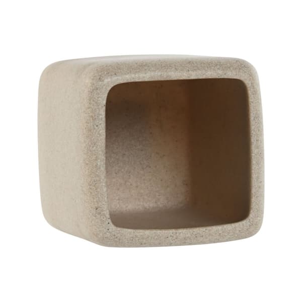 Glas Home ESPRIT Flødefarvet Harpiks 8 x 8 x 10 cm