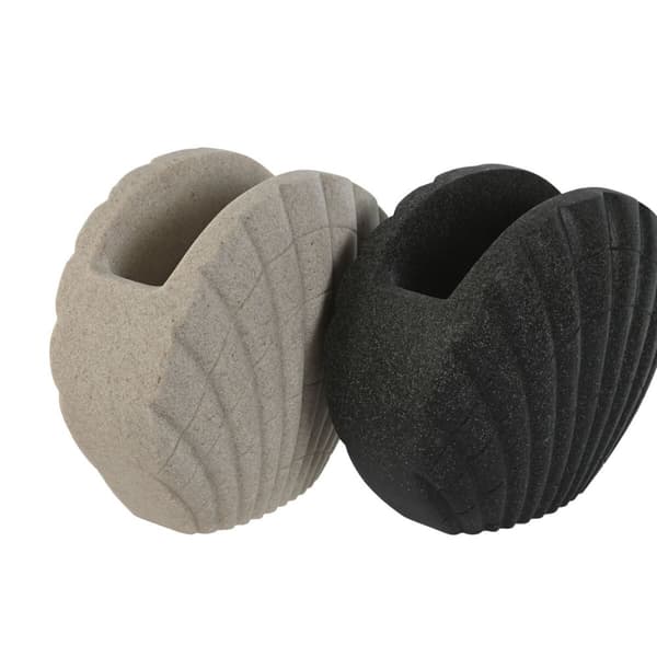 Lasi Home ESPRIT Harmaa Kerma Hartsi 12 X 6 X 10,5 cm (2 osaa)