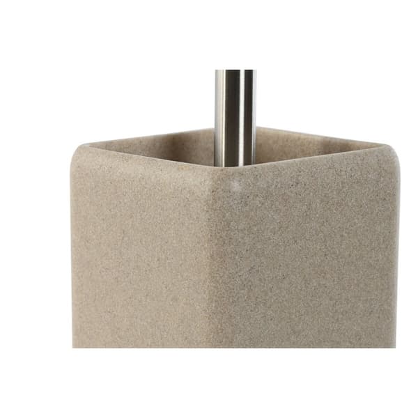 Toalettborste Home ESPRIT Kräm Silvrig Harts Polyetylen 9,5 X 9,5 X 36,5 CM