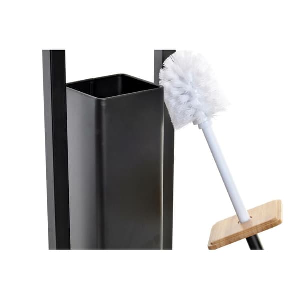 Toiletpapirholder med toiletbørsteholder DKD Home Decor Hvid Grå 20 x 20 x 80 cm (2 enheder)