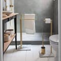 Miniatyrbillede 2 af 4: Toiletpapirholder med toiletbørsteholder Andrea House Gylden