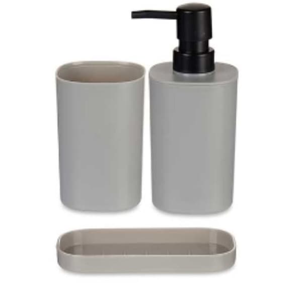 Badkit Berilo B8108-S3-GREY Svart Grå polypropen (12 antal)