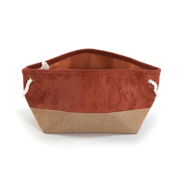Monikäyttöinen kori Versa Corduroy 27 x 26 x 27 cm Terrakotta
