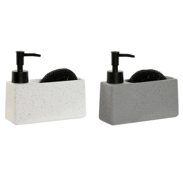 Tvålfat Home ESPRIT Vit Grå ABS Dolomite (2 antal)